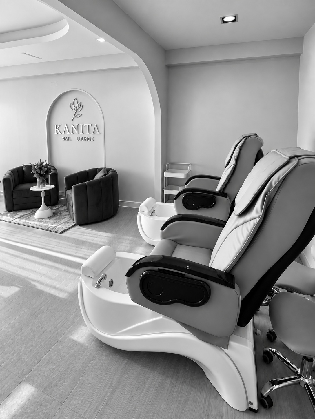 The interior of Kanita Nail Lounge in Hua Hin